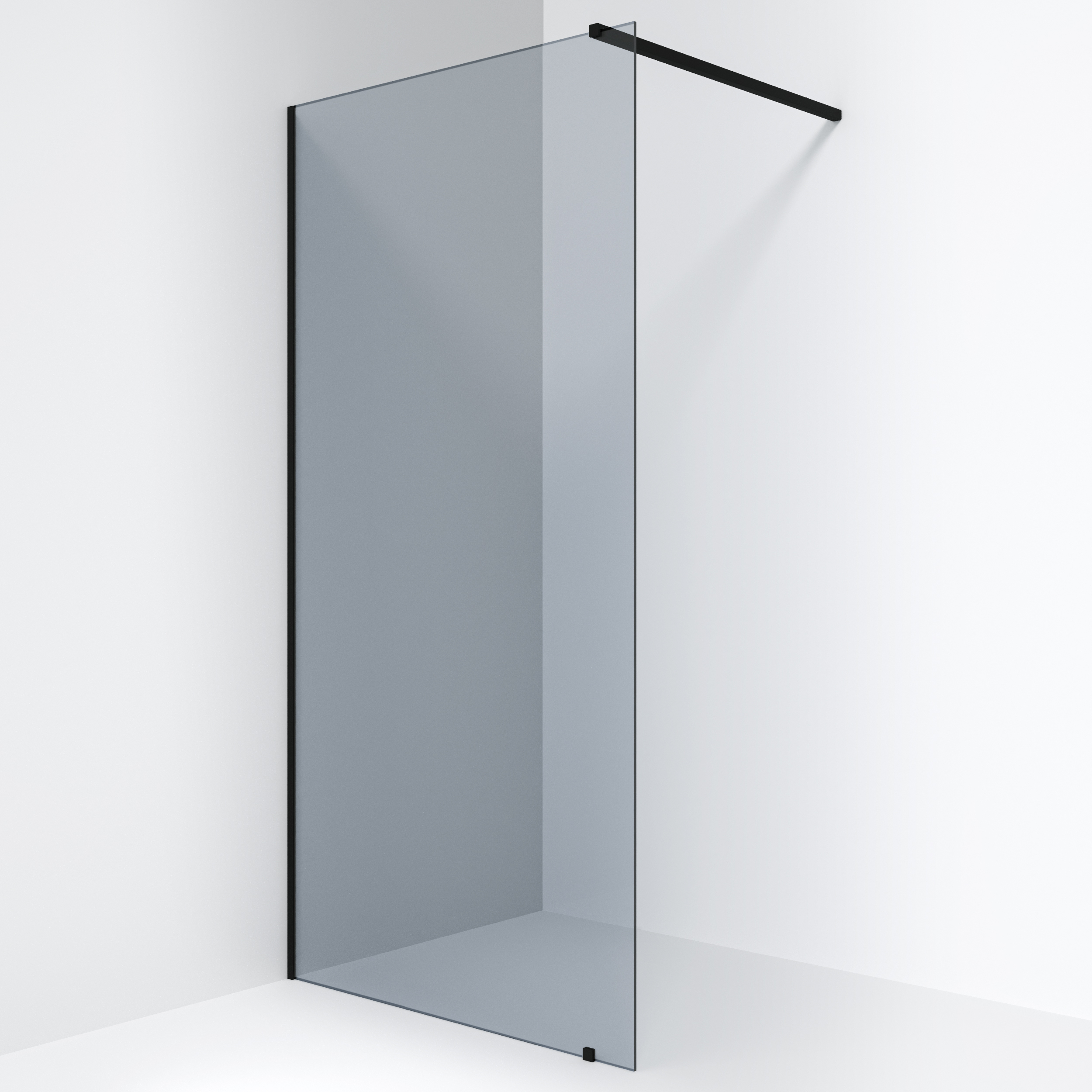 Ravak Brusevæg Walk In Wall 8 mm 100x200 cm Sort Mat Tonet