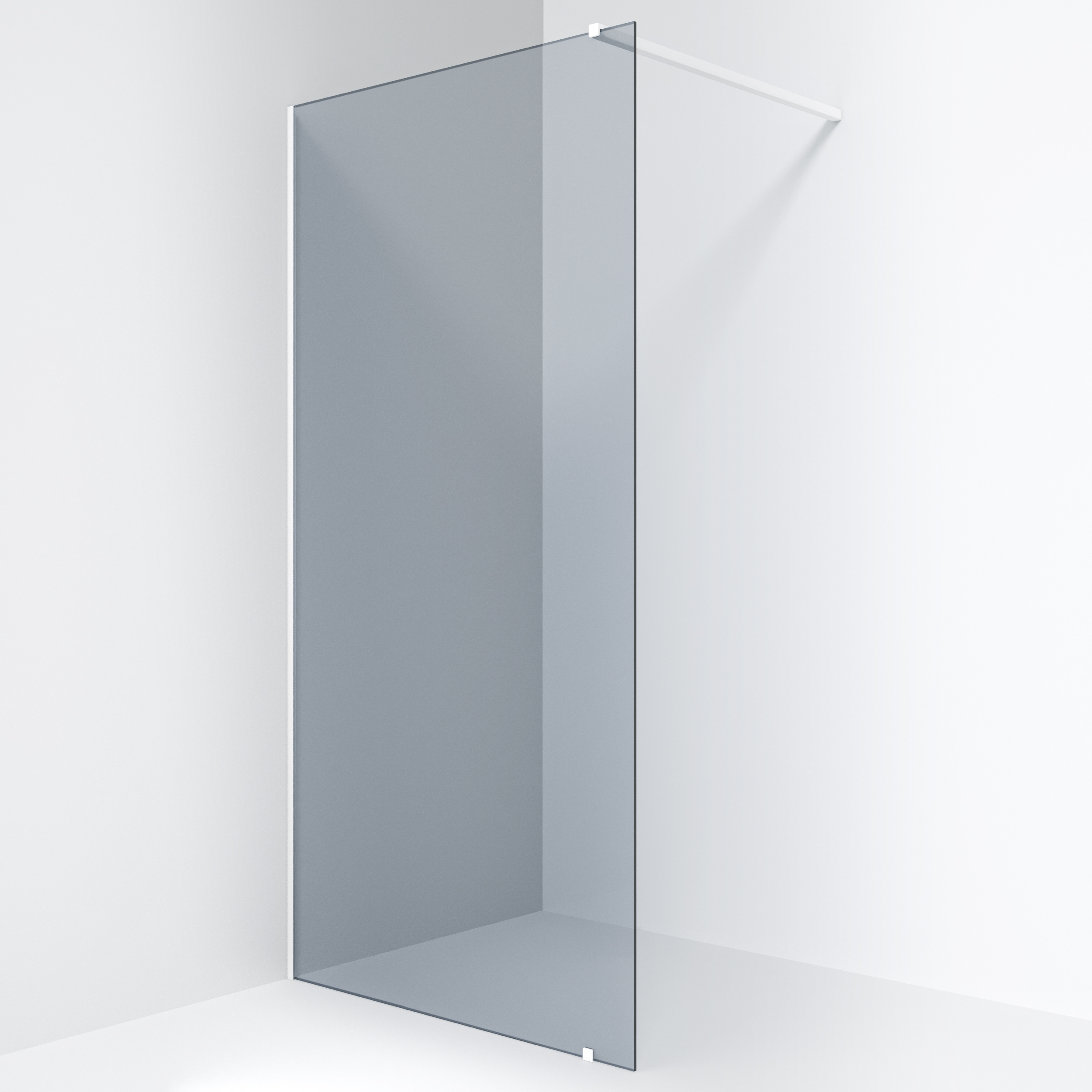 Ravak Brusevæg Walk In Wall 8 mm 100x200 cm Hvid Mat Tonet