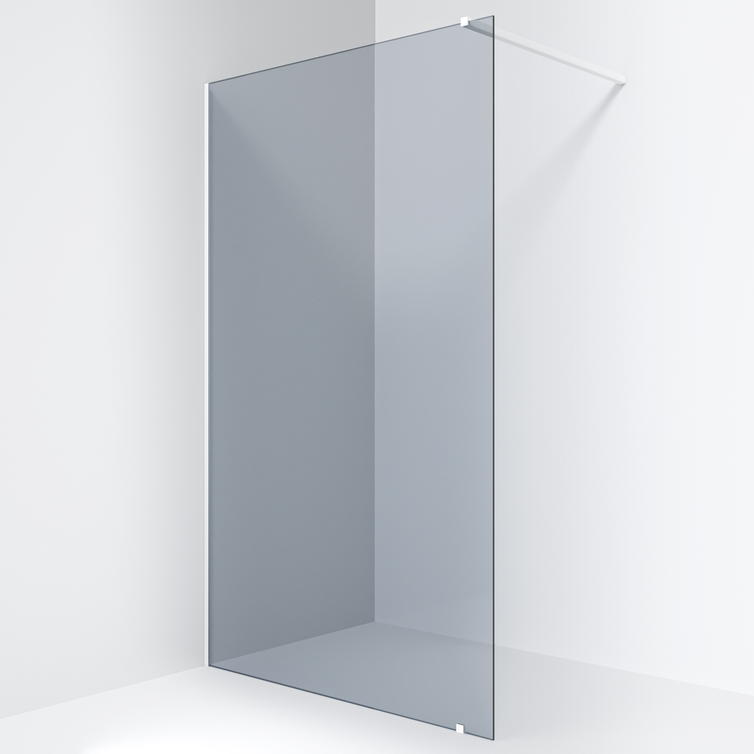 Ravak Brusevæg Walk In Wall 8 mm 120x200 cm Hvid Mat Tonet
