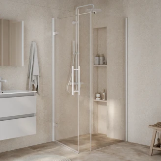 Ravak Brusehjørne <strong>Cool!</strong>  90 + 90 cm Hvid Mat