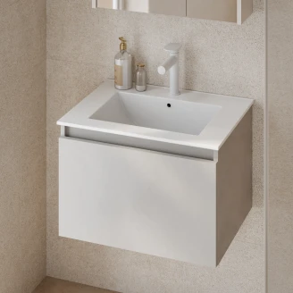 Underskab <strong>Blisse</strong>  Beige Mat 60x46x40 cm med Vask Hvid Blank