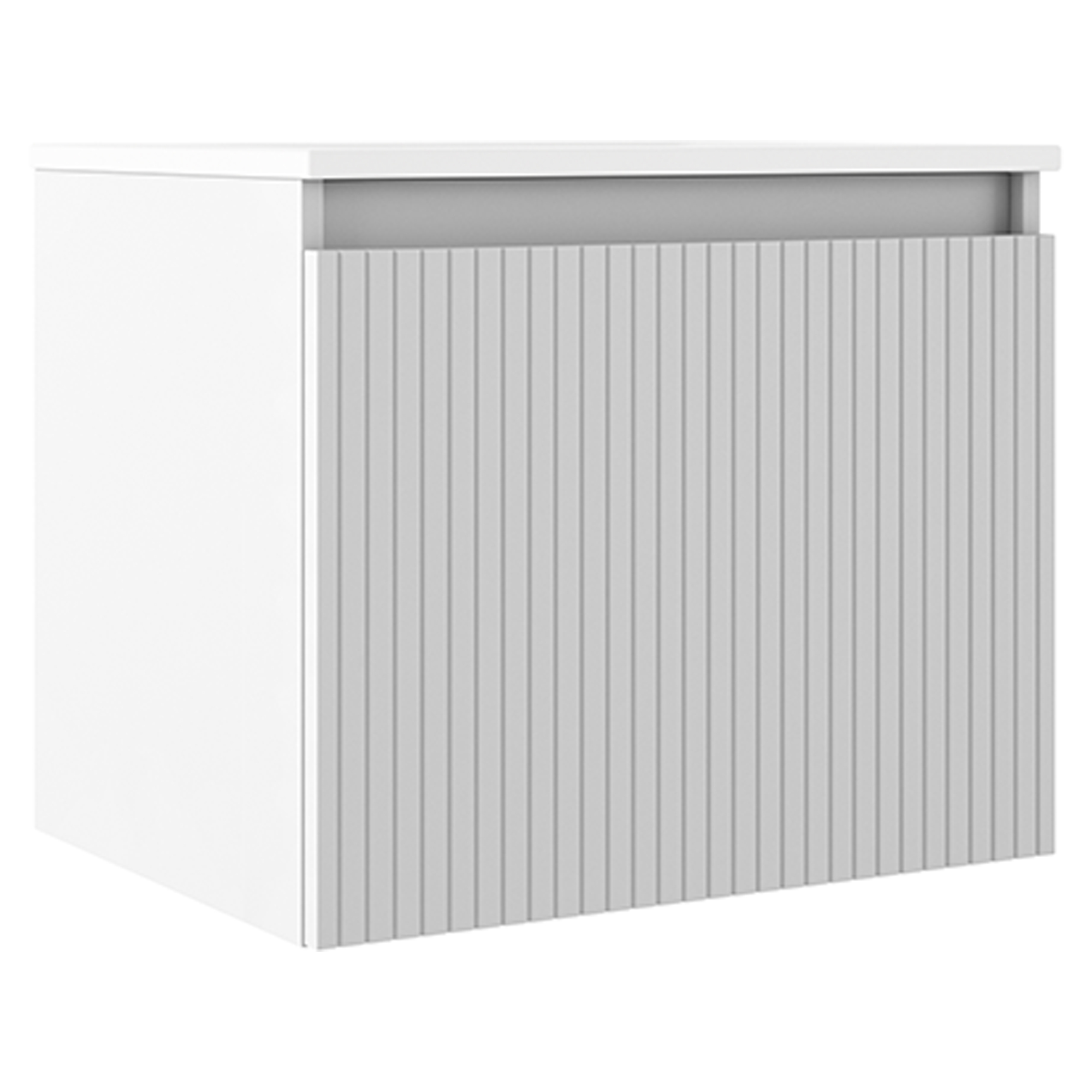 Underskab Picone Hvid Mat 60 cm med Vask Hvid Blank