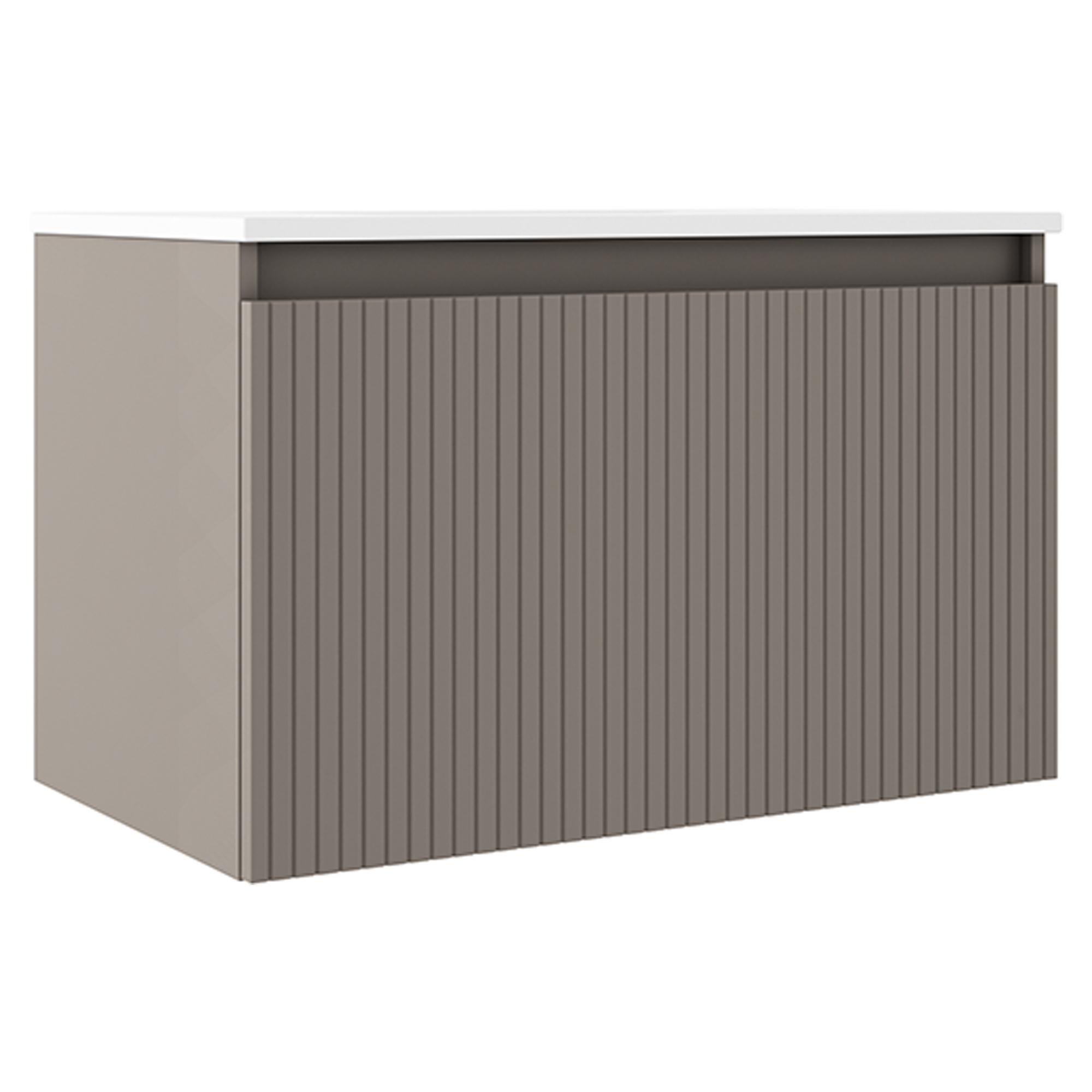 Underskab Picone Grå Mat 80 cm med Vask Hvid Blank