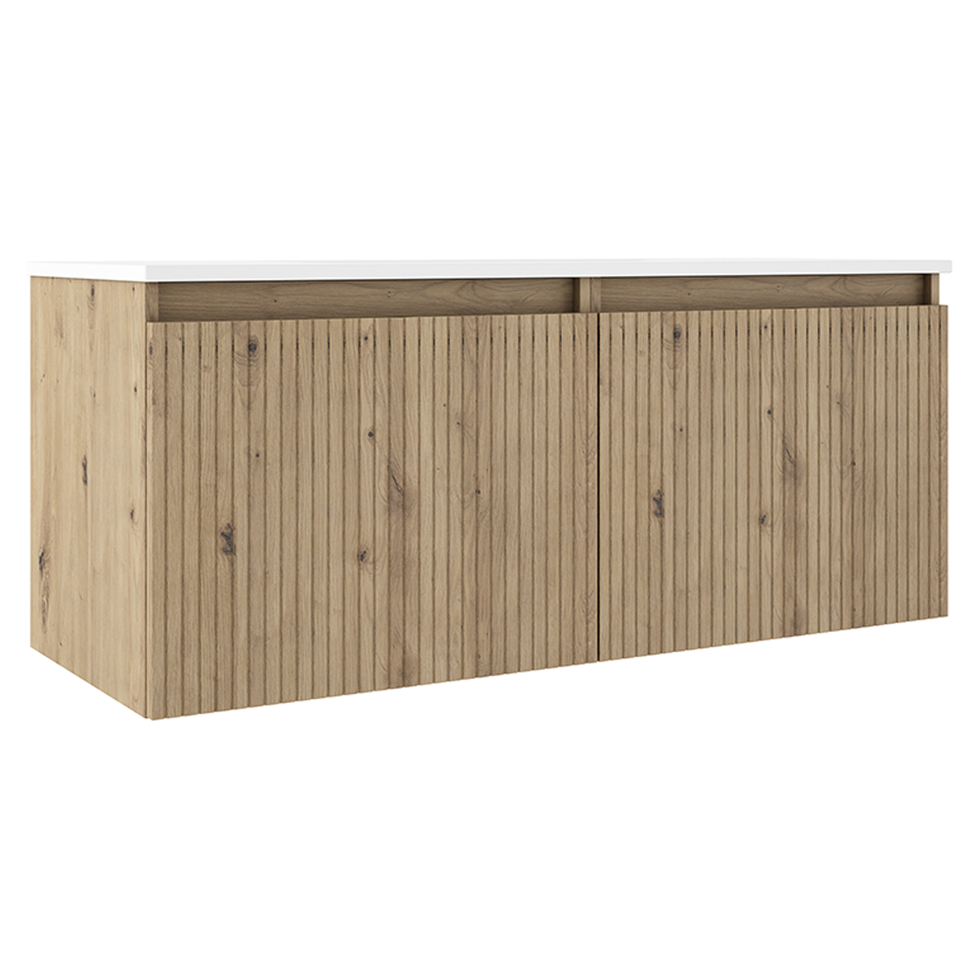 Dobbelt Underskab Picone Eg Mat 120 cm med Vask Hvid Blank Højre