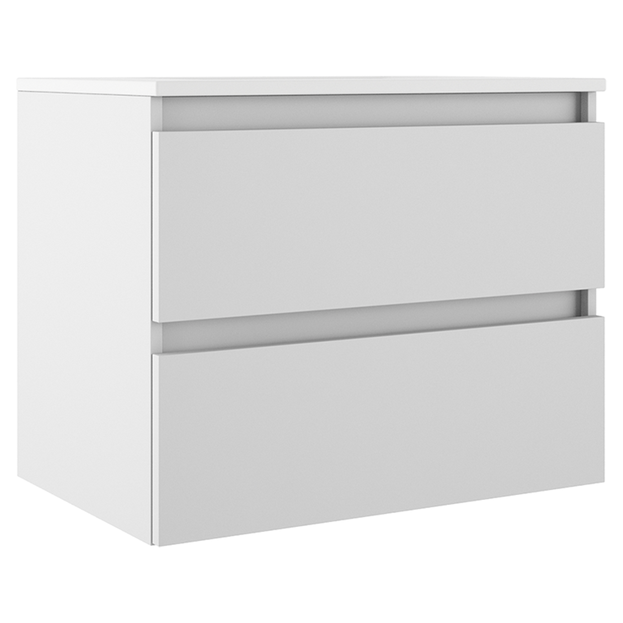 Underskab Compakt Hvid Mat 70x40 cm med Vask Hvid Blank