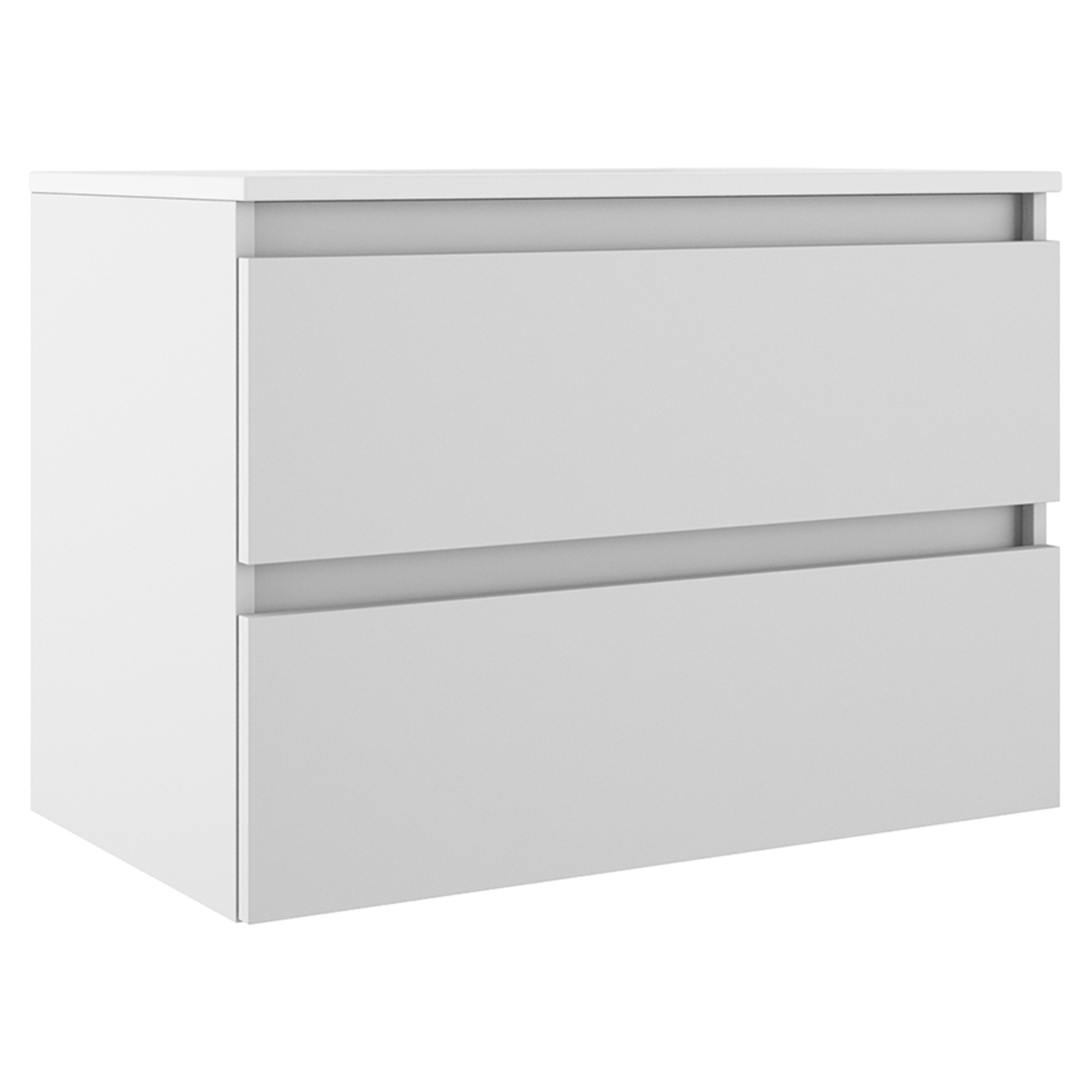 Underskab Compakt Hvid Mat 80x40 cm med Vask Hvid Blank