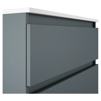 Vaskeskab <strong>Compakt</strong>  Blå Mat 50x40 cm med Vask, Tre Skuffer & Ben