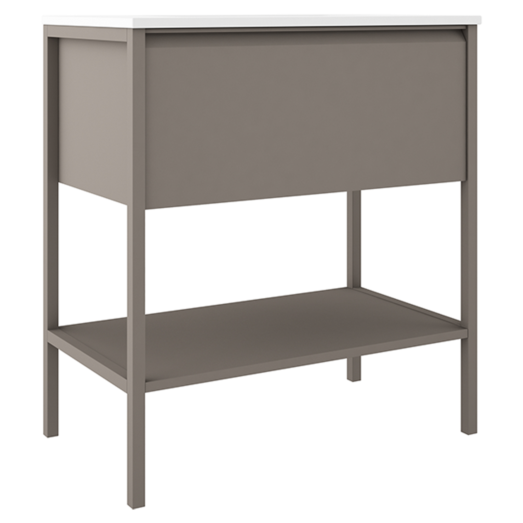 Underskab Tone Grå Mat 80 cm, 1 Skuffe med Vask