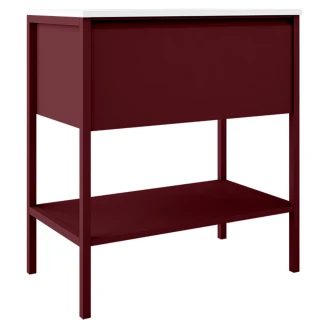 Underskab <strong>Tone</strong>  Rød Mat 80 cm, 1 Skuffe med Vask