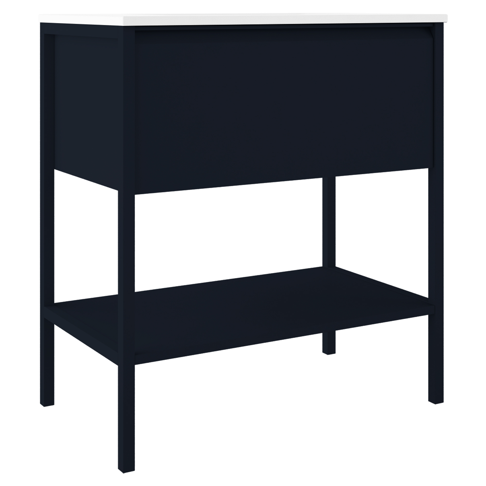 Underskab Tone Mørkeblå Mat 80 cm, 1 Skuffe med Vask