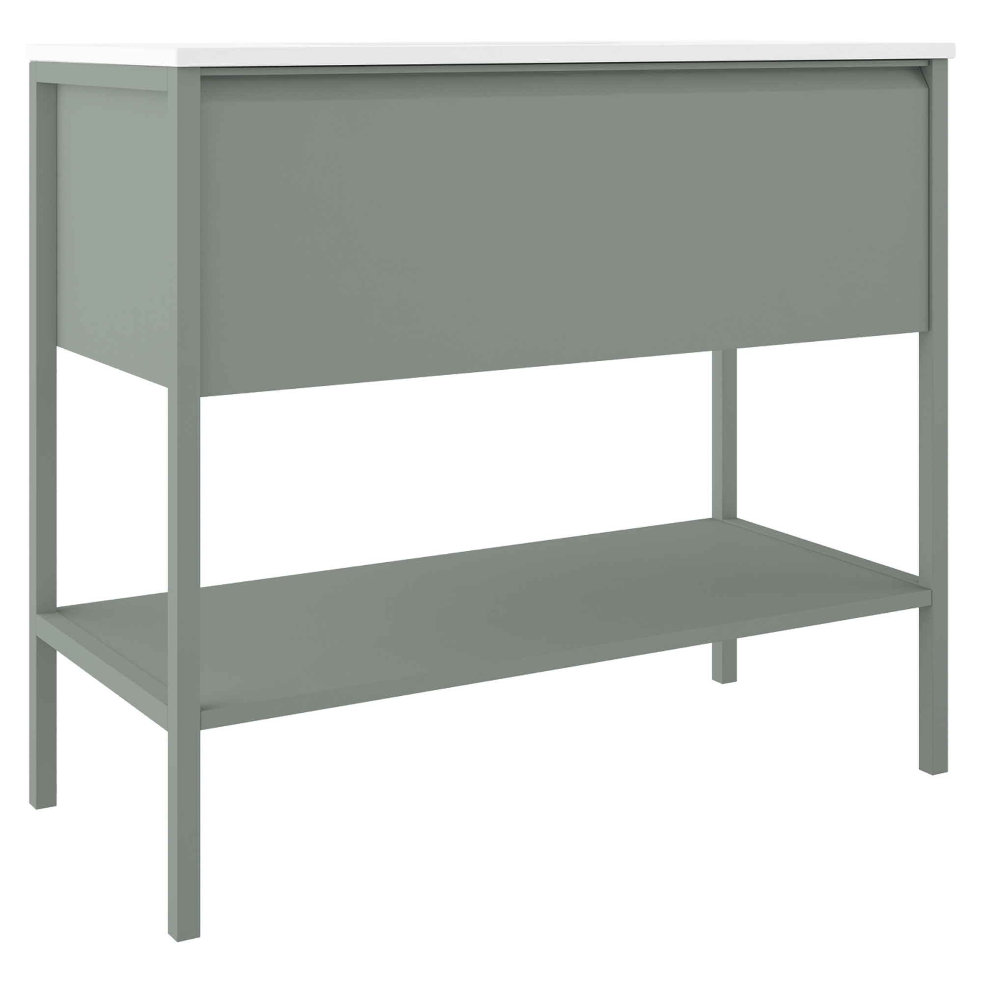 Underskab Tone Oliven Mat 100 cm, 1 Skuffe med Vask