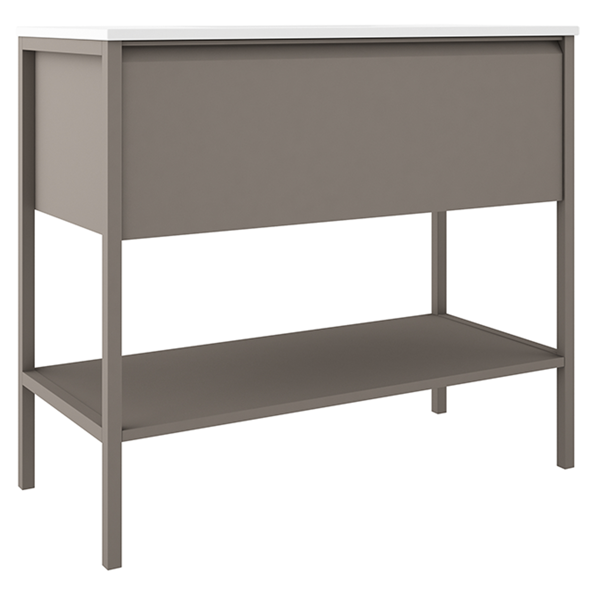 Underskab Tone Grå Mat 100 cm, 1 Skuffe med Vask