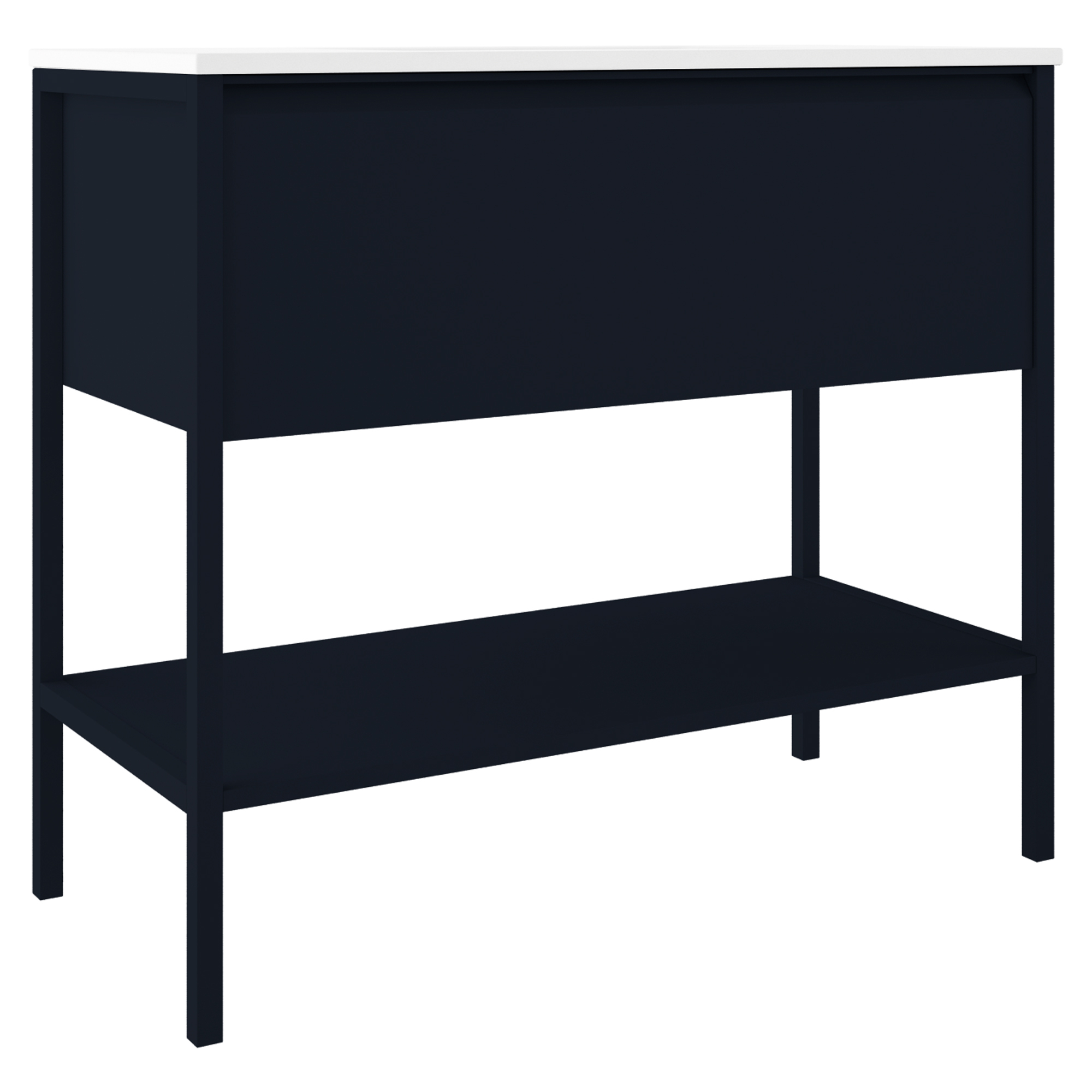 Underskab Tone Mørkeblå Mat 100 cm, 1 Skuffe med Vask