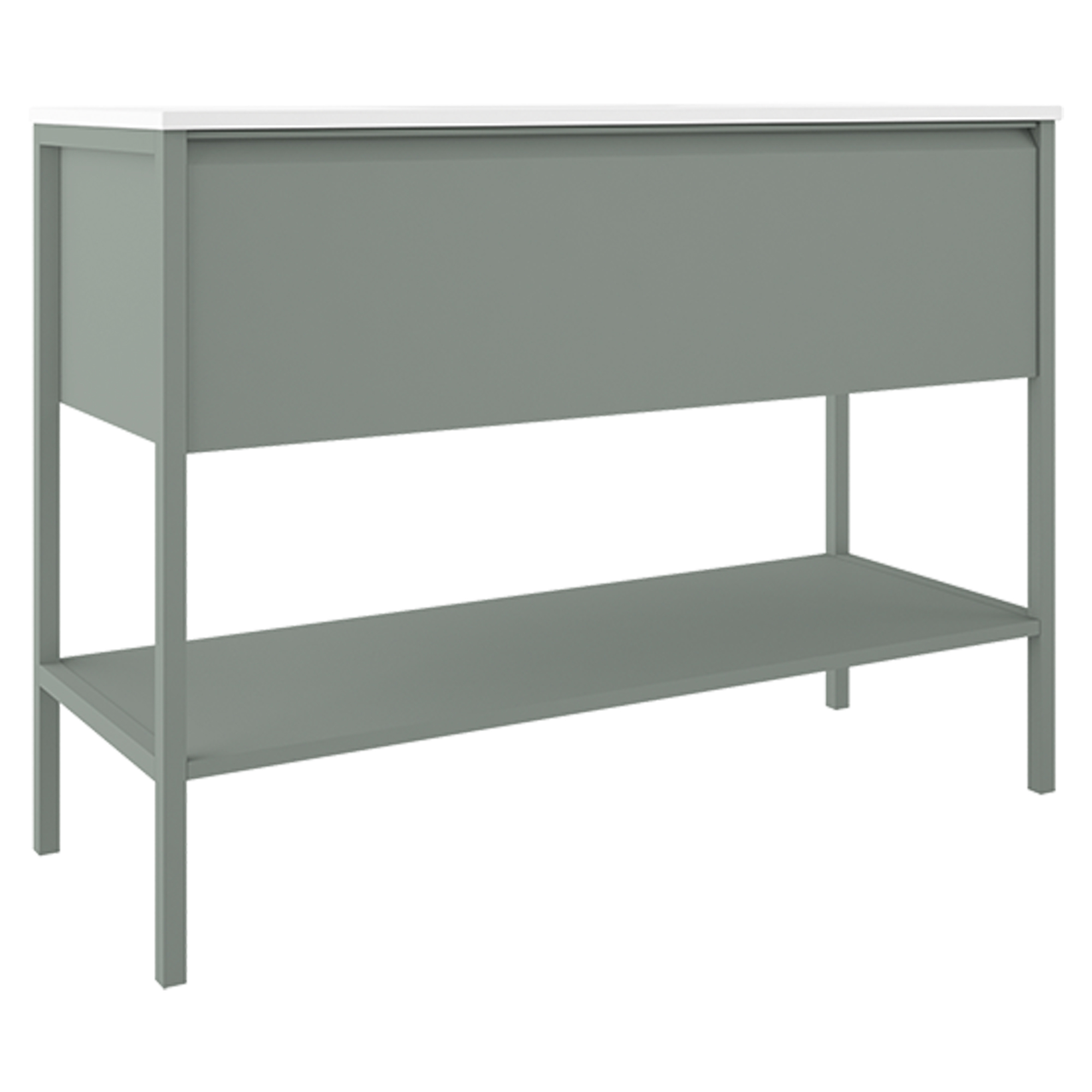 Underskab Tone Oliven Mat 120 cm, 1 Skuffe med Vask