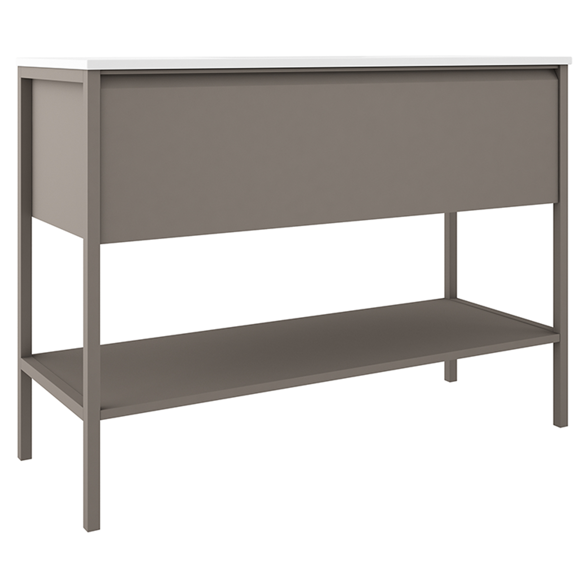 Underskab Tone Grå Mat 120 cm, 1 Skuffe med Vask