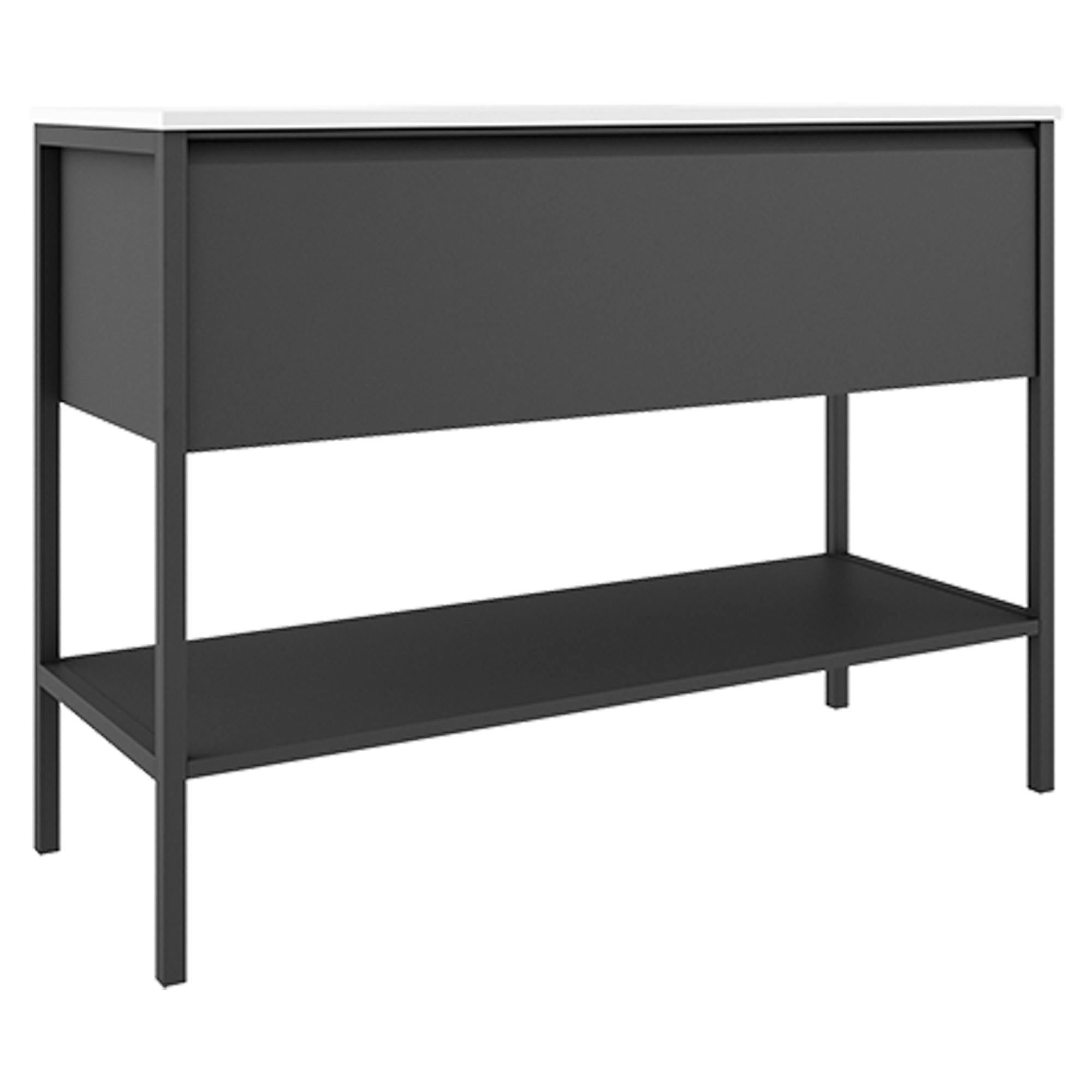 Underskab Tone Mørkegrå Mat 120 cm, 1 Skuffe med Vask