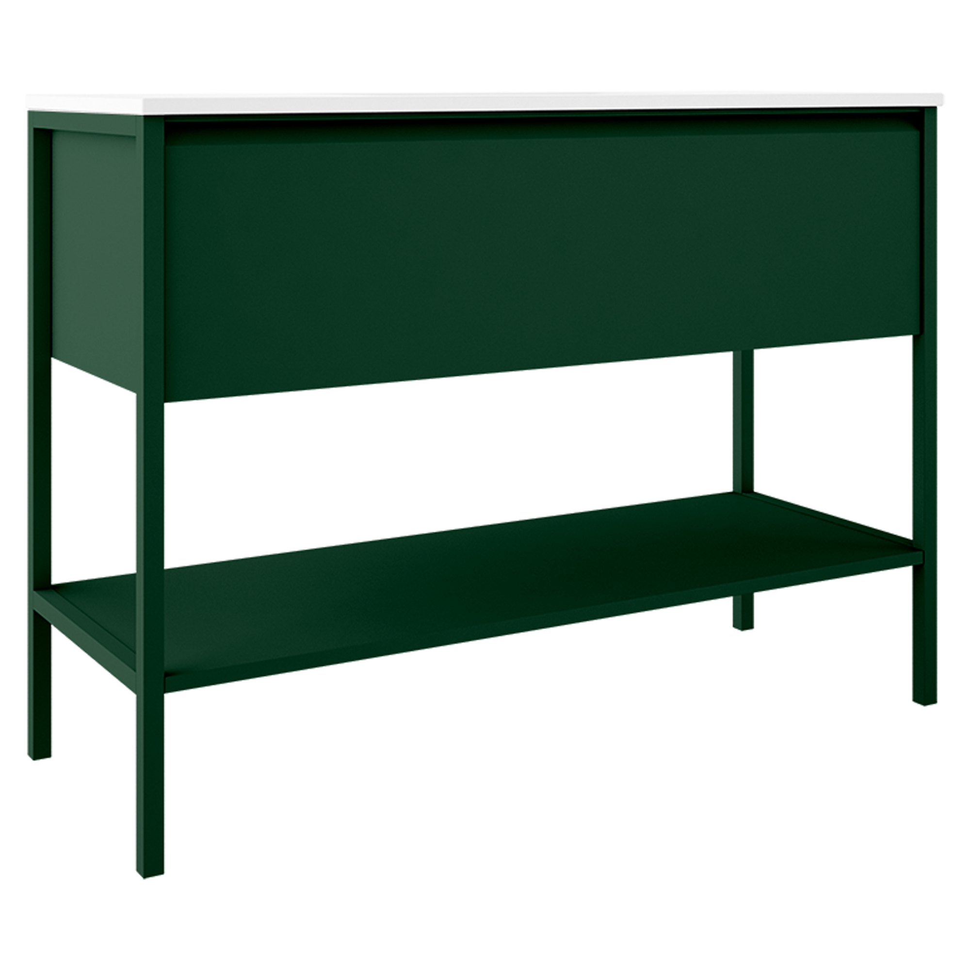 Underskab Tone Grøn Mat 120 cm, 1 Skuffe med Vask