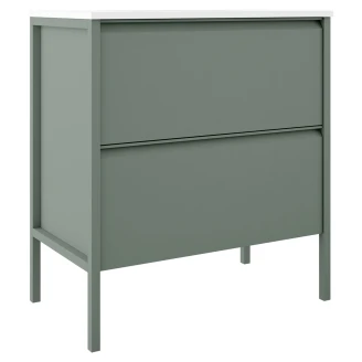 Underskab <strong>Tone</strong>  Oliven Mat 80 cm, 2 Skuffer med Vask