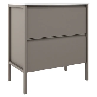 Underskab <strong>Tone</strong>  Grå Mat 80 cm, 2 Skuffer med Vask