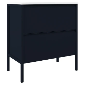 Underskab <strong>Tone</strong>  Mørkeblå Mat 80 cm, 2 Skuffer med Vask
