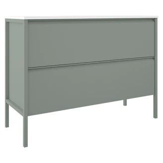 Underskab <strong>Tone</strong>  Oliven Mat 120 cm, 2 Skuffer med Vask