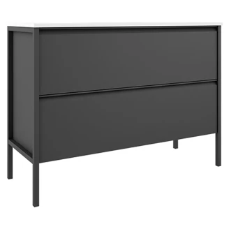 Underskab <strong>Tone</strong>  Mørkegrå Mat 120 cm, 2 Skuffer med Vask