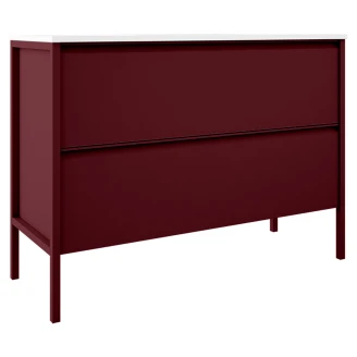 Underskab <strong>Tone</strong>  Rød Mat 120 cm, 2 Skuffer med Vask