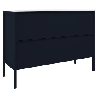 Underskab <strong>Tone</strong>  Mørkeblå Mat 120 cm, 2 Skuffer med Vask