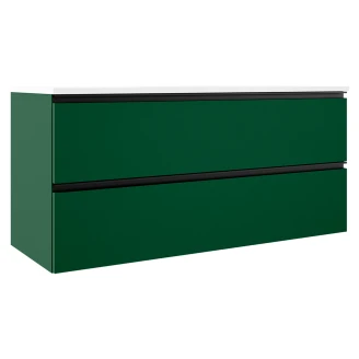 Underskab <strong>Luna</strong>  Grøn Mat 120 cm med Vask Hvid Blank