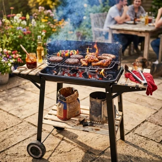 Kulgrill <strong>BBQ Living</strong>  Sort 90x45 cm