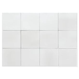 Klinker <strong>Mariposa</strong>  Hvid Mat 12x12 cm