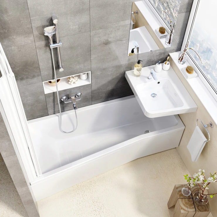 Ravak Håndvask BeHappy Hvid Blank 50 cm Højre