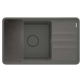 Granit Køkkenvask <strong>Momi</strong>  Antracit Metallic Mat 82x50 cm med Vandlås