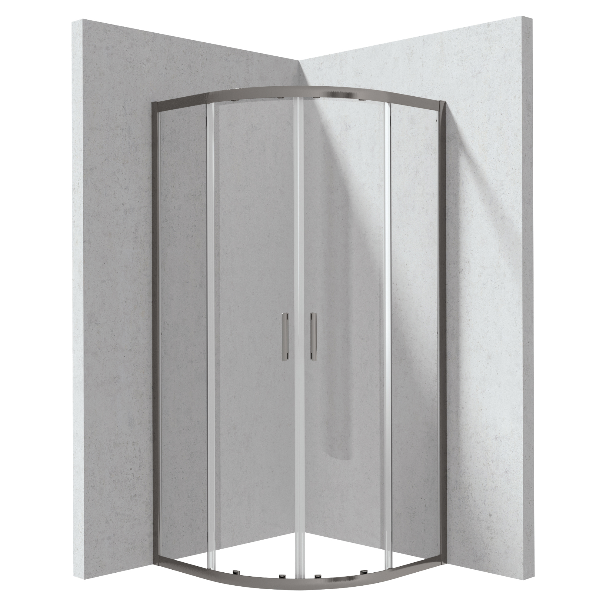 Duschhörn Funkia Evo Rund Titanium 90x90 cm