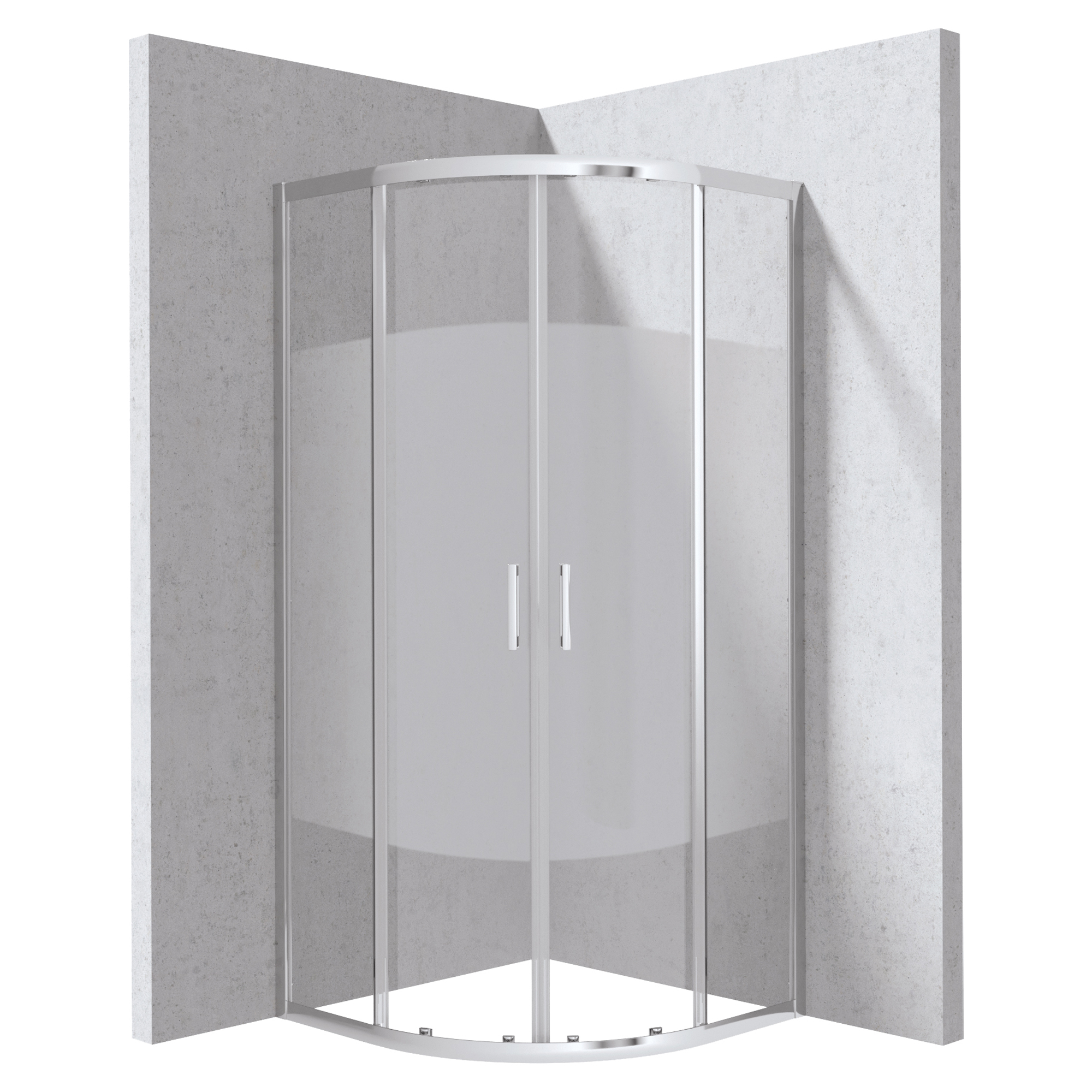 Duschhörn Funkia Evo Rund Krom 90x90 cm Randigt Mönster