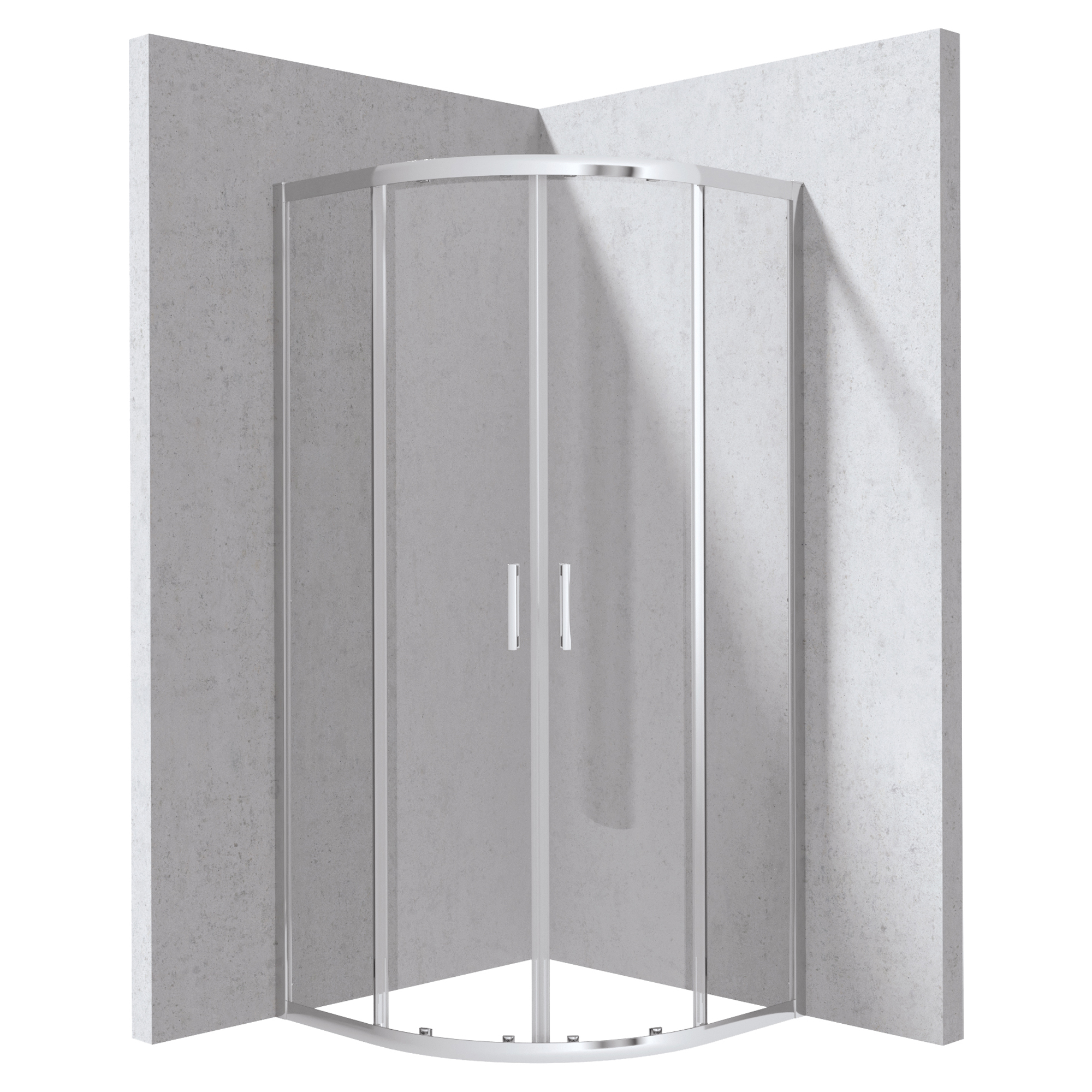 Duschhörn Funkia Evo Rund Krom 90x90 cm