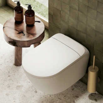 Væghængt Douchetoilet <strong>Silia</strong>  Pro Hvid Blank