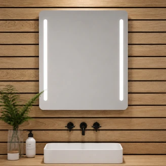 Spejl <strong>Claros</strong>  80x70 cm med Dobbelt Sandblæsning