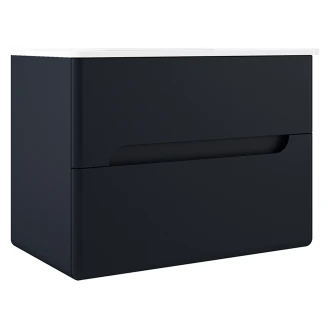 Underskab <strong>Rondo</strong>  Mørkeblå Mat 80 cm med Vask Hvid Blank