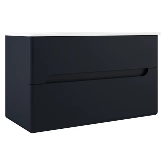 Underskab <strong>Rondo</strong>  Mørkeblå Mat 100 cm med Vask Hvid Blank