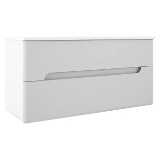 Dobbelt Underskab <strong>Rondo</strong>  Hvid Mat 120 cm med Vask Hvid Blank