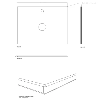 Cosentino Bordplade <strong>Silestone</strong>  Lys Beige Poleret 120 cm