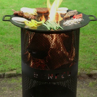 BonFeu Sæt med Ildsted BonVes 34 Sort, Plancha & Grillspade