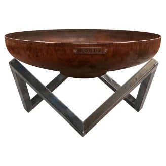 BBQ Sæt med Ildskål 60 cm Cortenstål & Fødder Stjerne Carbon