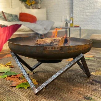 BBQ Sæt med Ildskål 60 cm Cortenstål & Fødder Stjerne Carbon