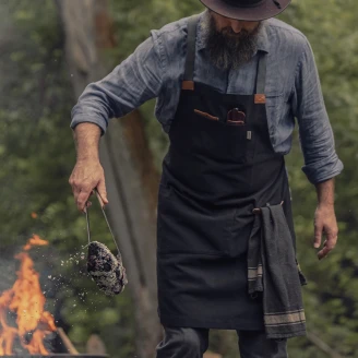 Barebones Forklæde <strong>Cowboy</strong>  Sort