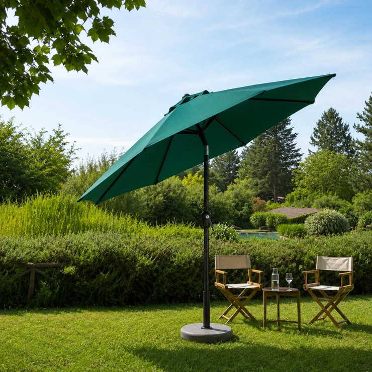 Haveparasol med Overtræk Castor Grøn Ø 300 cm