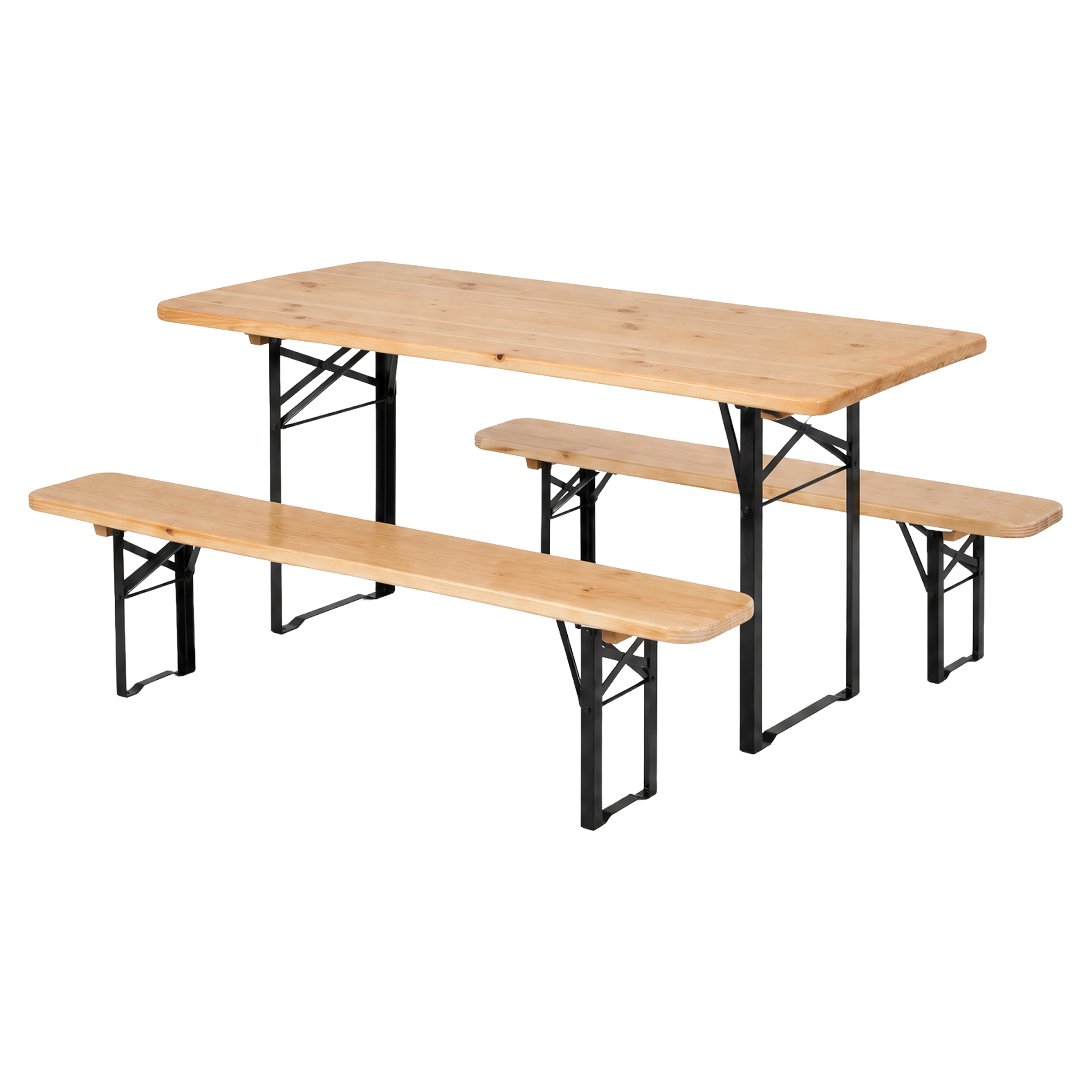 Trädgårdssæt til Børn med Bord 120x40 cm & 2 Bænke 120x20 cm Beam Træ