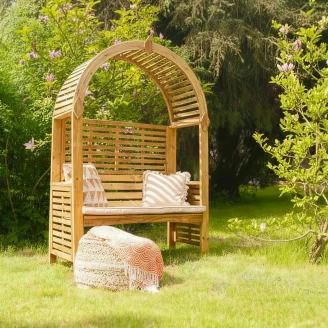 Pergola med Halv Spaljé <strong>Elvaris</strong>  Træ