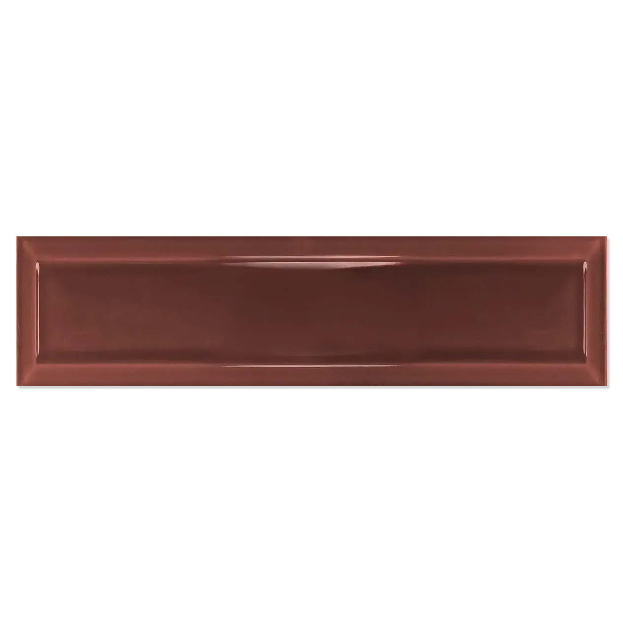 Estudio Vægflise Metropolis Dark Red Frame Blank 10x40 cm